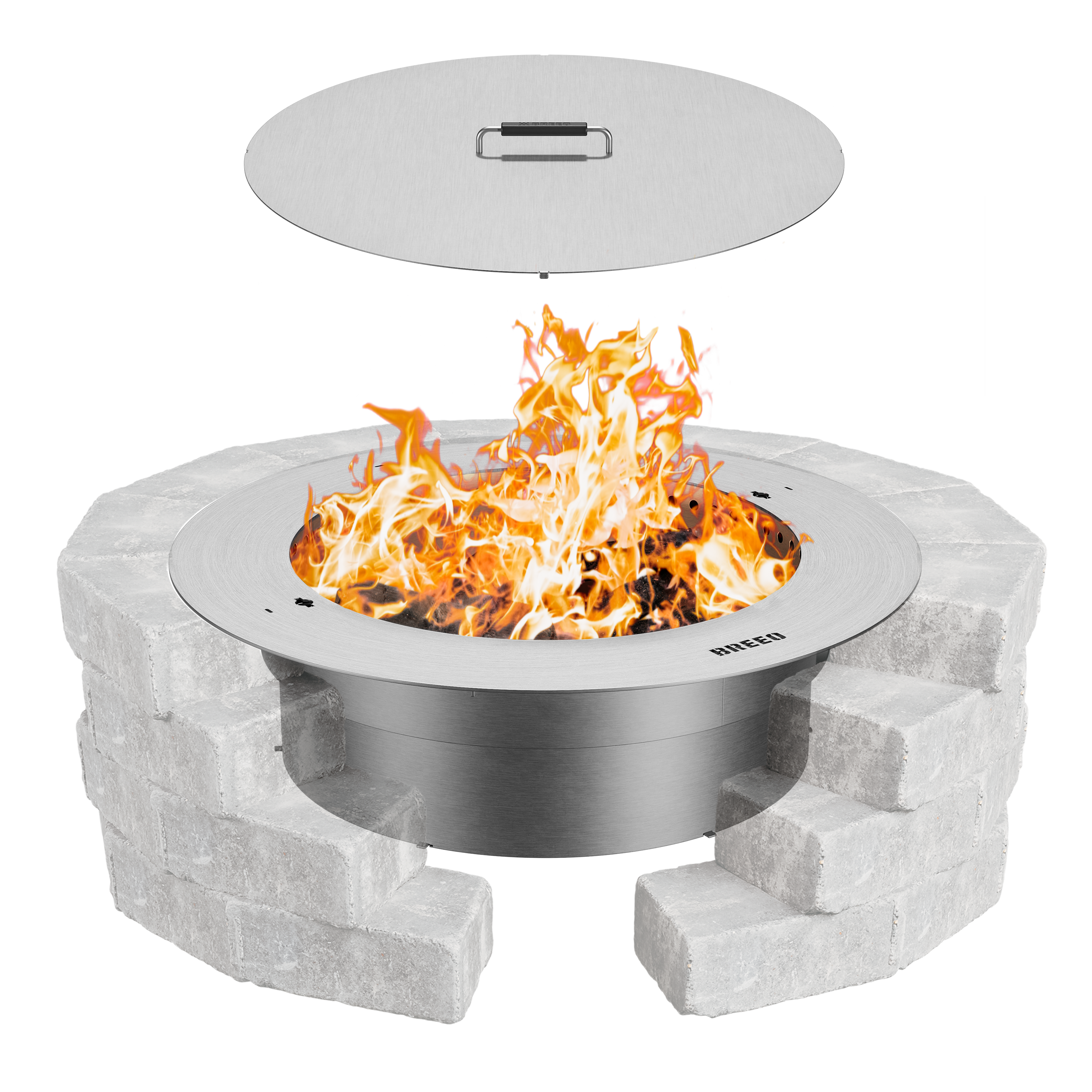 Breeo Zentro Stainless Steel Smokeless Fire Pit Insert Breeo Zentro Stainless Steel Smokeless Fire Pit Insert