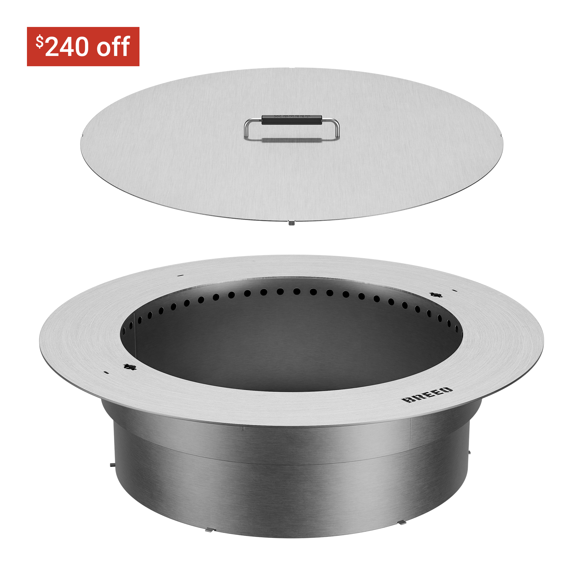 Zentro Stainless Steel Smokeless Fire Pit Insert