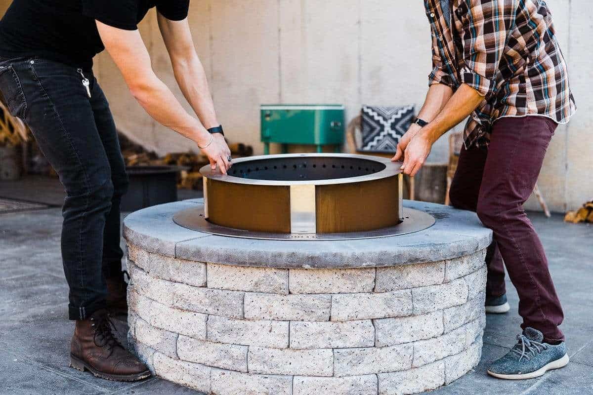 Installing fire pit into Breeo Insert Ring