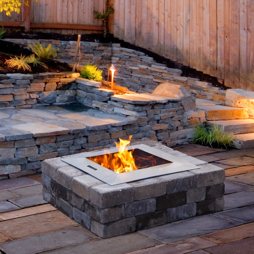 Breeo Zentro Steel Smokeless Fire Pit Insert Square