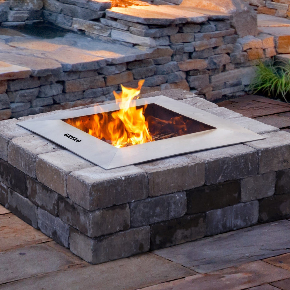 Breeo Zentro Steel Smokeless Fire Pit Insert - Square